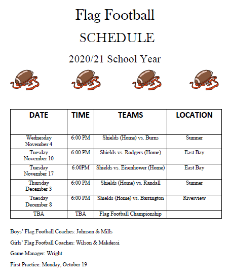 Athletics Schedules / Athletics Schedules